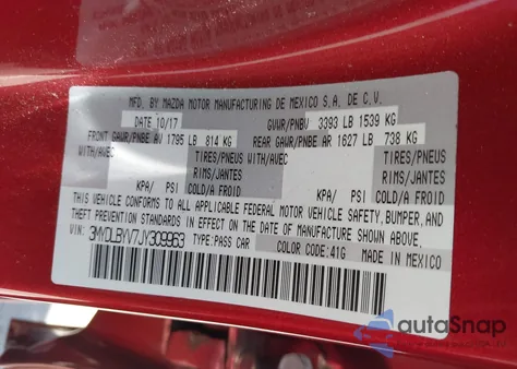 2018 Toyota Yaris Ia from USA, damaged, VIN 3MYDLBYV7JY309963